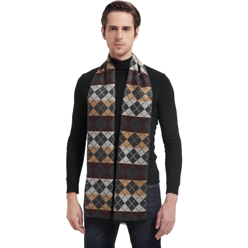 EP Mode Men's Winter Scarf, Cashmere Feel, Super Soft & Warm